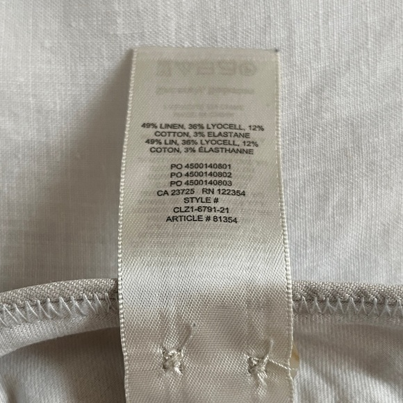 BABATON Artitzia Linen Blend Pleated Taupe Pants Pleats Side Pockets Fly Front - Picture 9 of 13